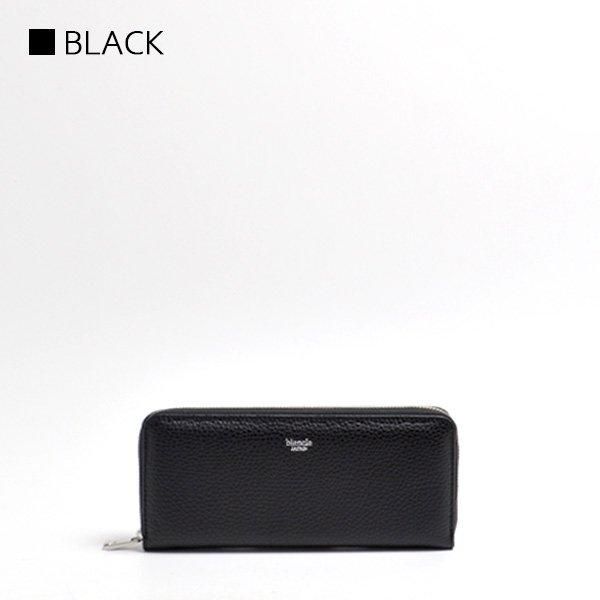 S.LEATHER ROUND ZIP LONG WALLET - blancle online store