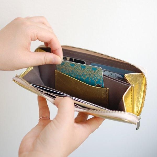 手染め・手縫いの長財布【Round Zipper Wallet】 手染め・手縫いの長財布【Round Zipper Wallet】 （オーダー