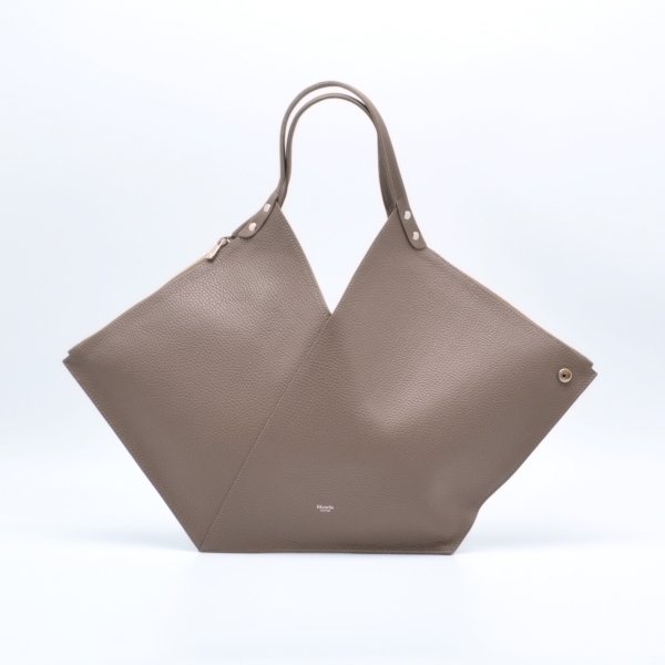 S.LEATHER RAP FLAT TOTE