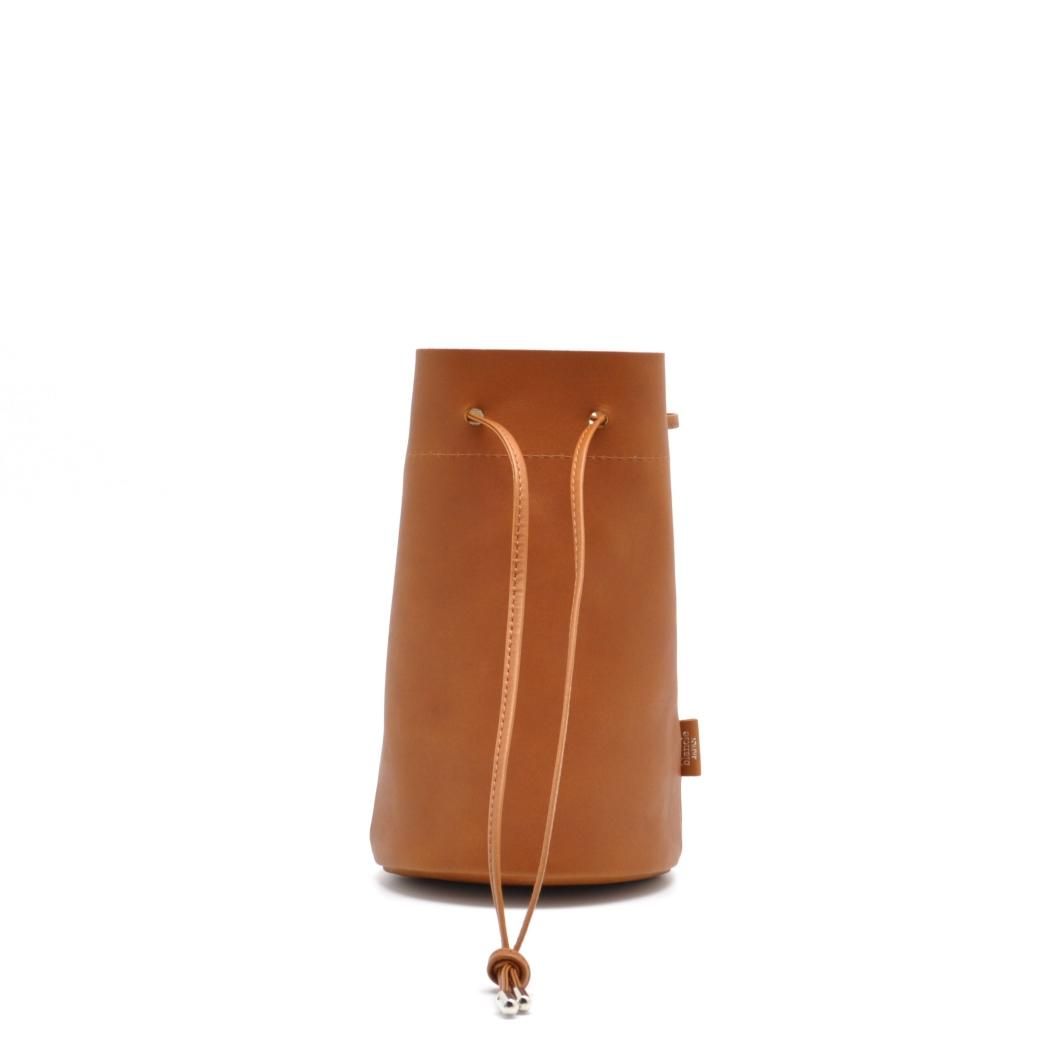 OILED SMOOTH LEATHER TUBE DRAWSTRING - blancle online store