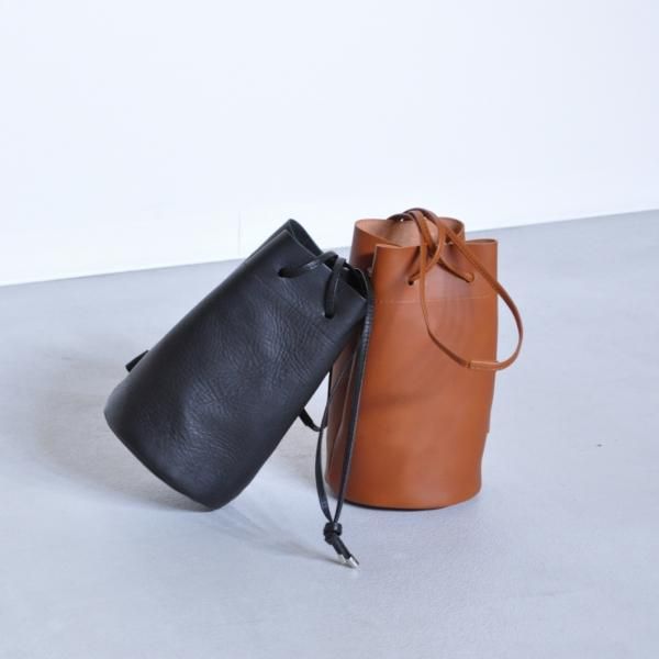 OILED SMOOTH LEATHER TUBE DRAWSTRING