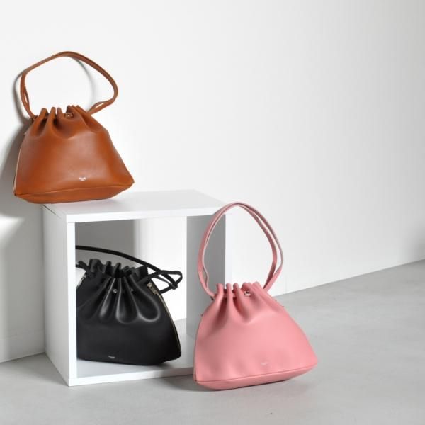 OILED SMOOTH LEATHER PLEATS TOTE