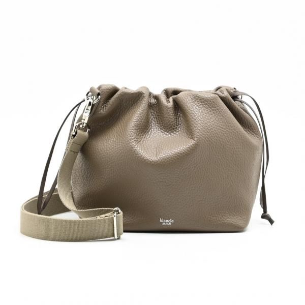 S.LEATHER DRAWSTRING 2WAY BAG