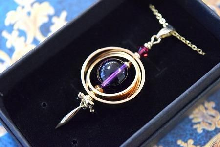 魔術素材3号店 魔法円のアミュレットネックレス アメジスト 子猫堂