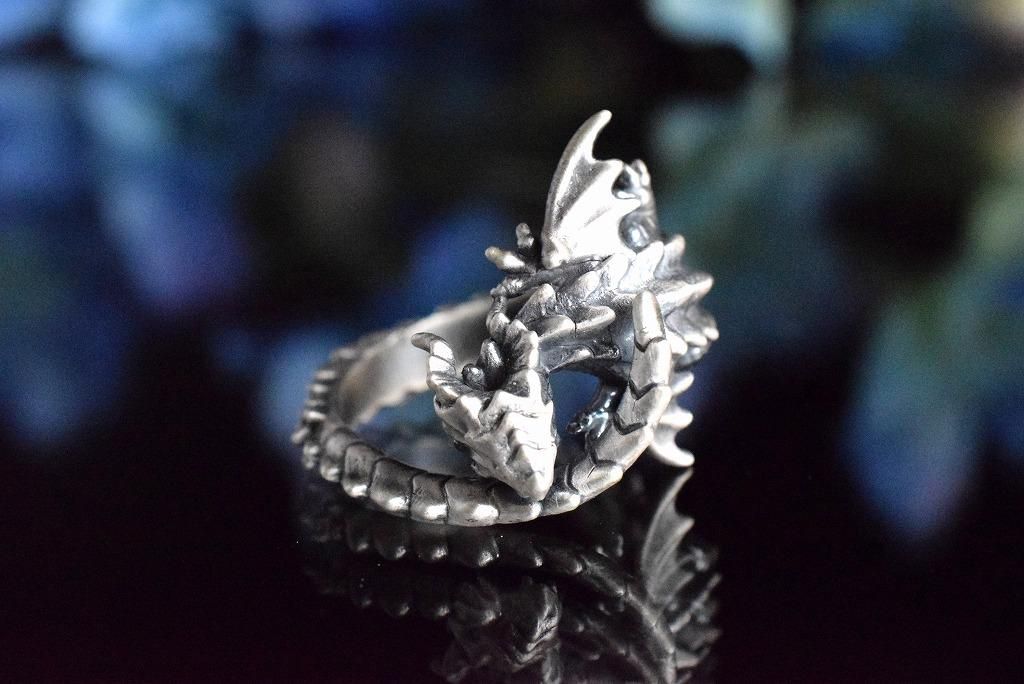 林檎屋】「尻尾を噛むドラゴン」シルバーリング《受注制作/納期約1ヶ月