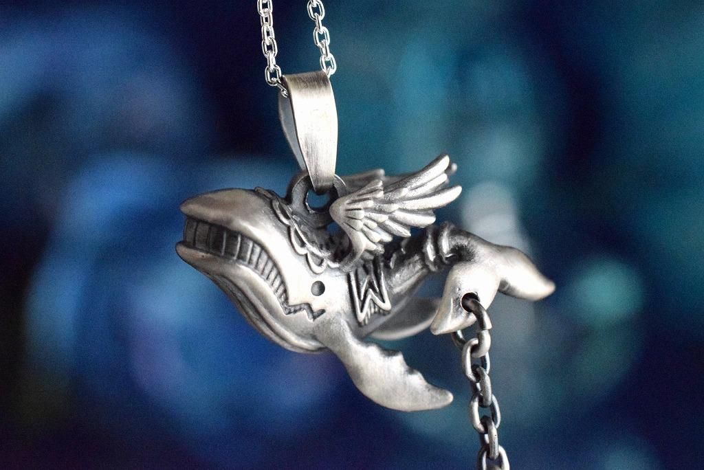 林檎屋】「空飛ぶクジラ」シルバーネックレス《受注制作/納期約1ヶ月