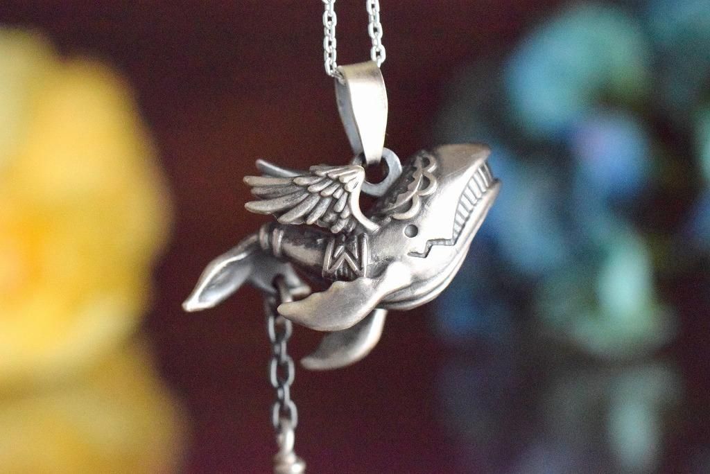 林檎屋】「空飛ぶクジラ」シルバーネックレス《受注制作/納期約1ヶ月