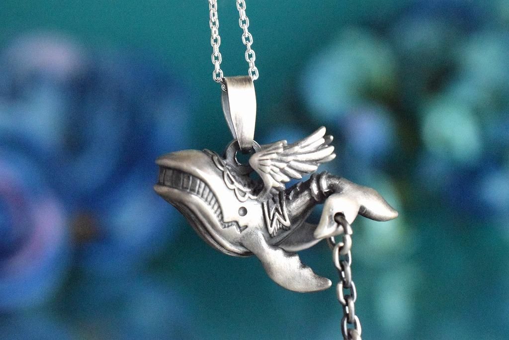 専用シルバーラグ 鷹のモチーフ 林檎屋】「空飛ぶクジラ」シルバーネックレス《受注制作/納期約1ヶ月