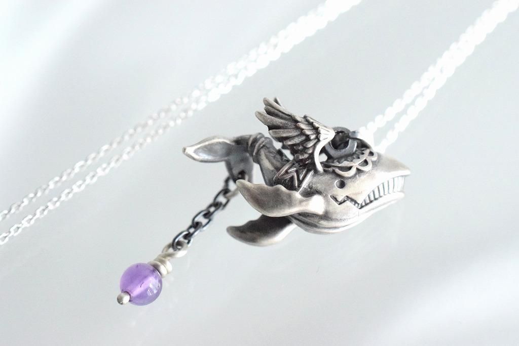 林檎屋】「空飛ぶクジラ」シルバーネックレス《受注制作/納期約1ヶ月