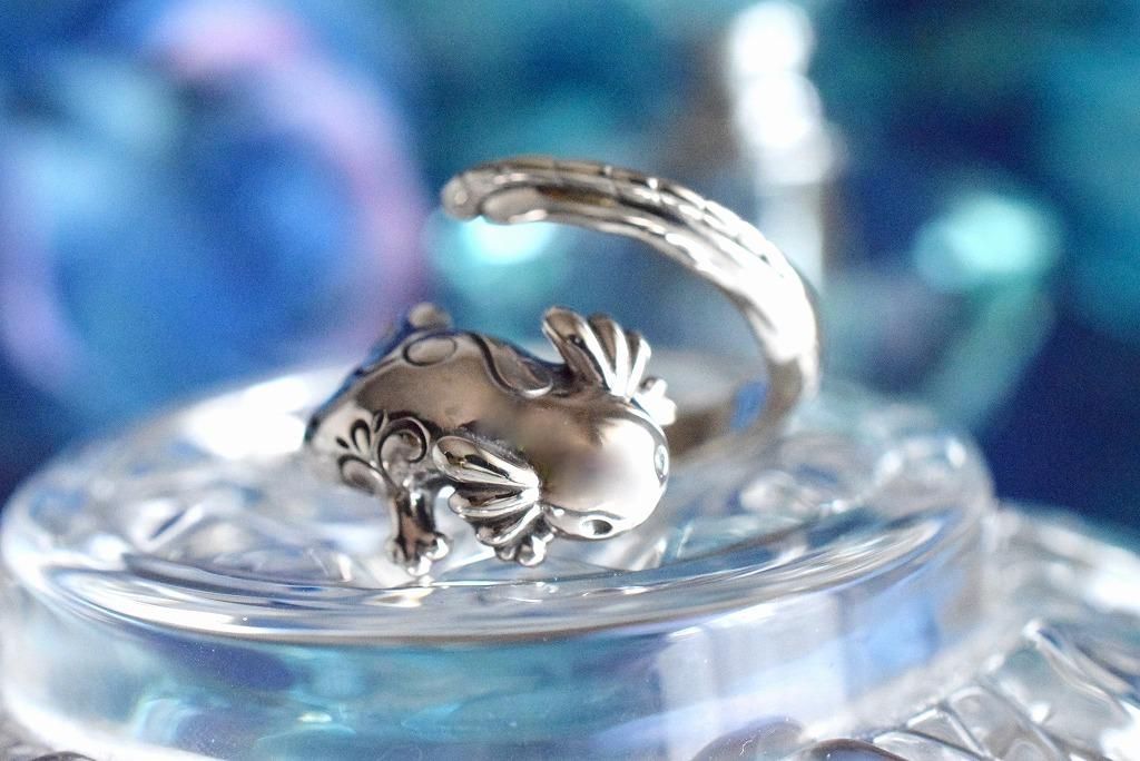 パールリング+おまけ 林檎屋】「ウーパールーパー」シルバーリング《受注制作/納期約1ヶ月