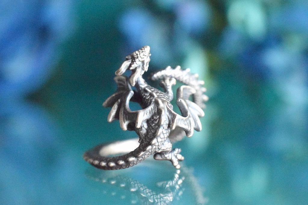 林檎屋】「巻き付くドラゴン」シルバーリング《受注制作/納期約1ヶ月
