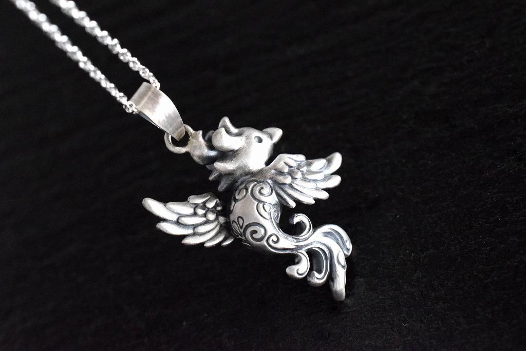林檎屋】「鳳凰」シルバーネックレス《受注制作/納期約1ヶ月 林檎屋】「鳳凰」シルバーネックレス《受注制作/納期約1ヶ月