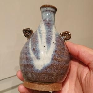 時代物　小代焼　徳利　一輪挿し 時代物小代焼徳利一輪挿し