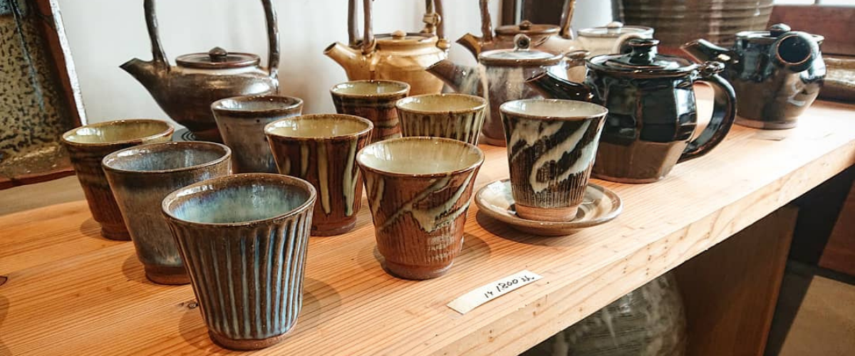 絶品 小代焼中平窯 藁灰釉後手急須(面取) 追加サービスで