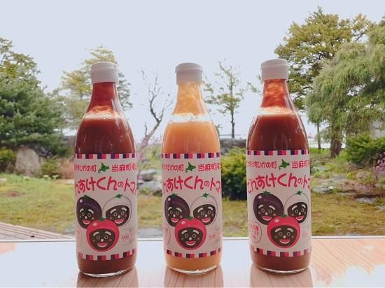 北海道 当麻町 ゆるキャラ でんすけくんのトマトジュース 有塩 3色セット 500ml 各1本 化粧箱入 北海道 トマトジュース 北海道当麻町産 トマト ミニトマト 使用