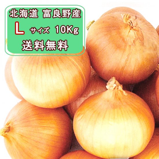 玉ねぎ 10kg 送料無料 北海道 富良野 産 たまねぎ Lサイズ 10kg 玉葱