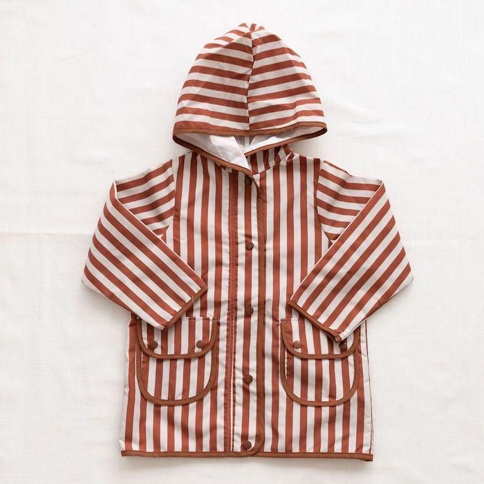  fin & vince rain coat - popcorn stripe