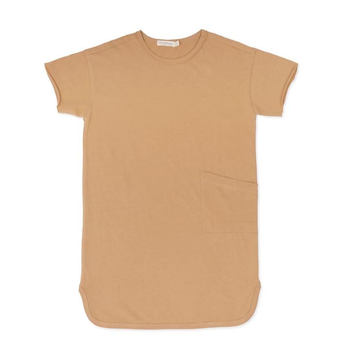 <img class='new_mark_img1' src='https://img.shop-pro.jp/img/new/icons16.gif' style='border:none;display:inline;margin:0px;padding:0px;width:auto;' />Phil&Phae Oversized tee dress s/s - mellow apricotの商品画像