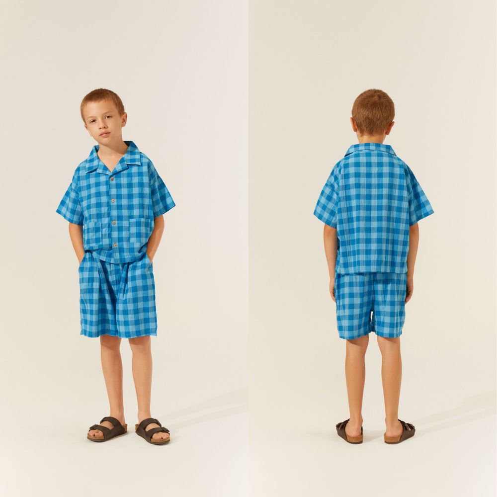 the campamento Blue Checked Short - BOLO