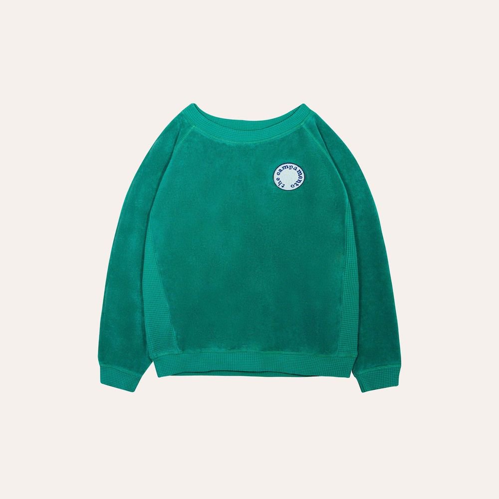 <img class='new_mark_img1' src='https://img.shop-pro.jp/img/new/icons10.gif' style='border:none;display:inline;margin:0px;padding:0px;width:auto;' />the campamento Green Sweatshirtの商品画像