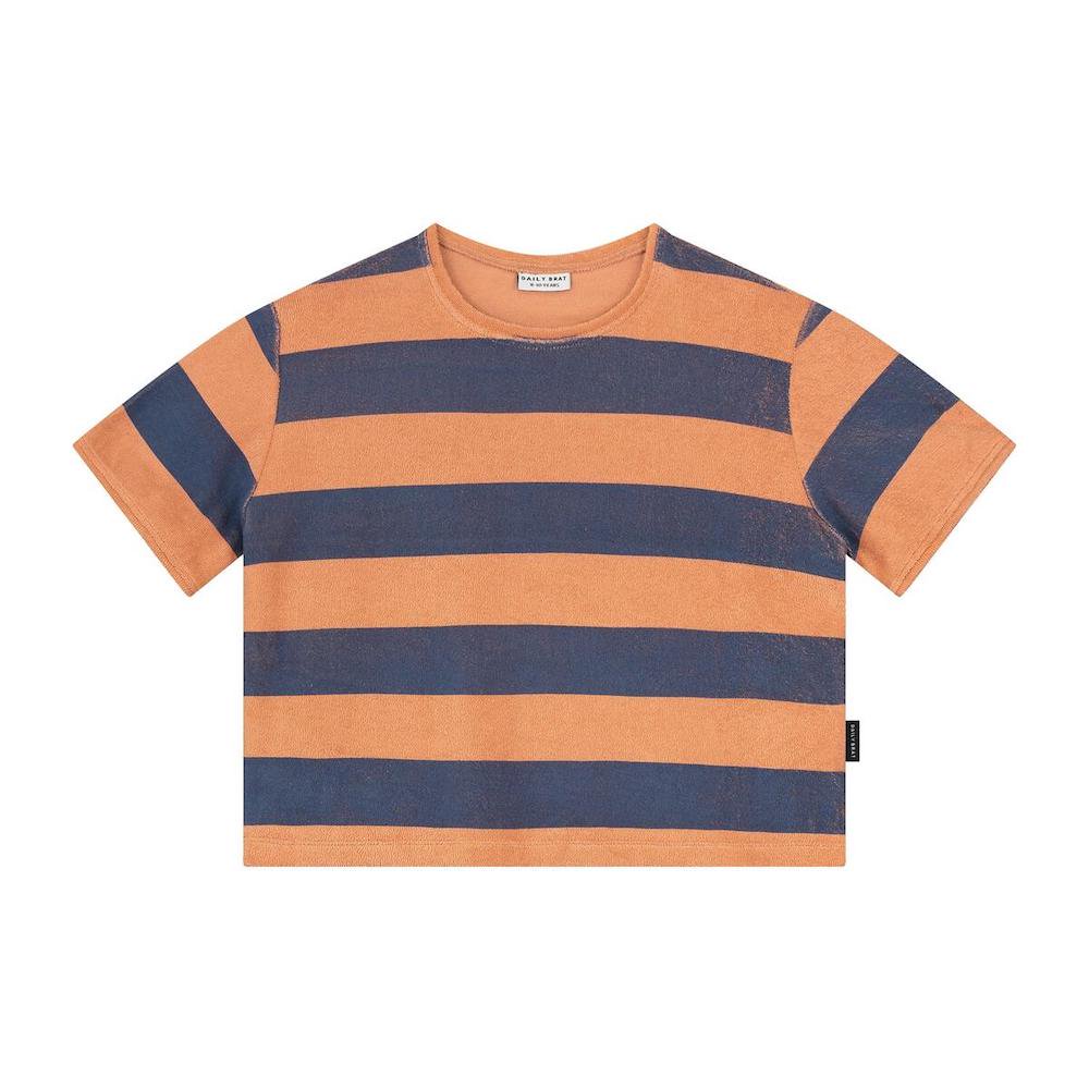 <img class='new_mark_img1' src='https://img.shop-pro.jp/img/new/icons22.gif' style='border:none;display:inline;margin:0px;padding:0px;width:auto;' />DAILY BRAT STRIPED TOWEL T-SHIRTの商品画像