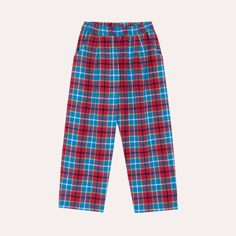  the campamento Red & Blue Checked Trousers
