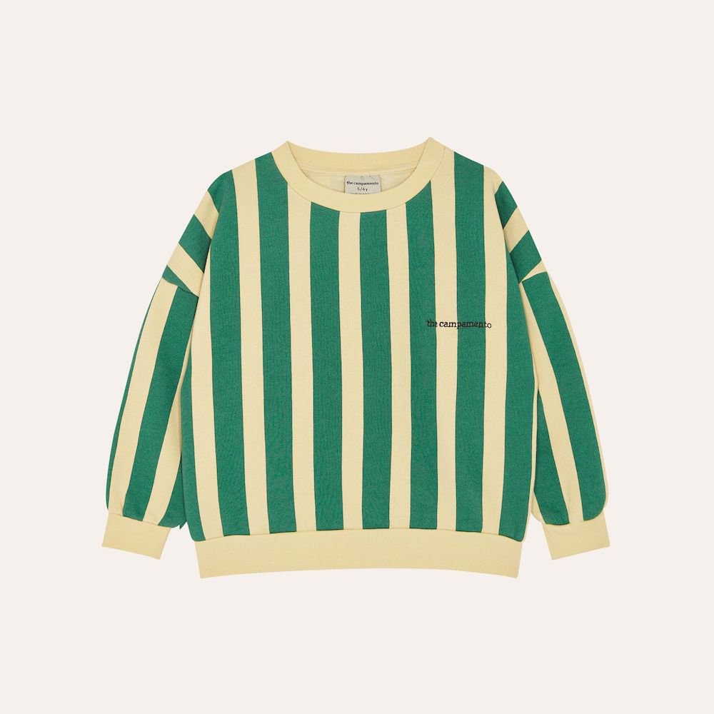  the campamento Green Stripes Oversized Sweatshirt