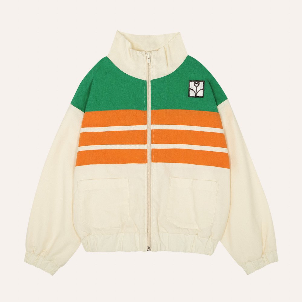 <img class='new_mark_img1' src='https://img.shop-pro.jp/img/new/icons10.gif' style='border:none;display:inline;margin:0px;padding:0px;width:auto;' />the campamento Green and Orange Kids Jacketの商品画像