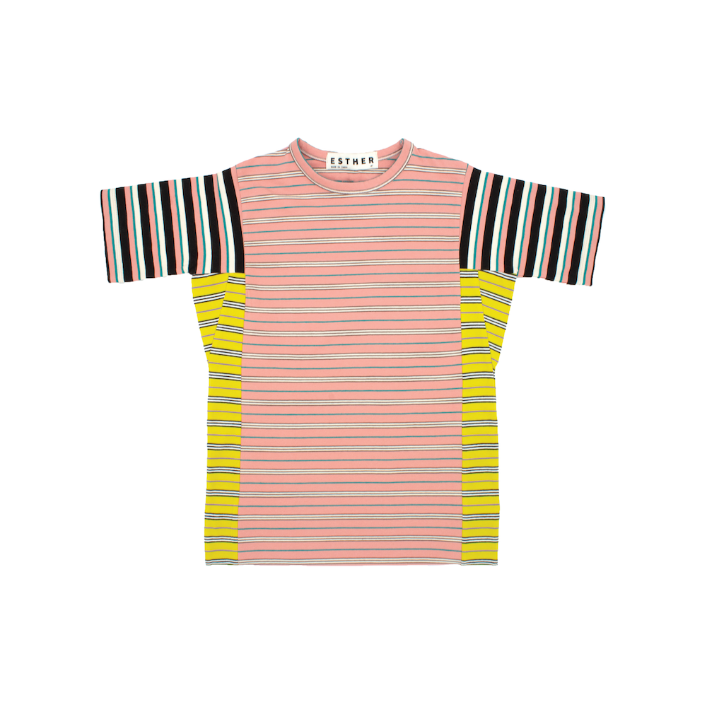 <img class='new_mark_img1' src='https://img.shop-pro.jp/img/new/icons10.gif' style='border:none;display:inline;margin:0px;padding:0px;width:auto;' />ESTHER Junya Stripe Tee Dressξʲ