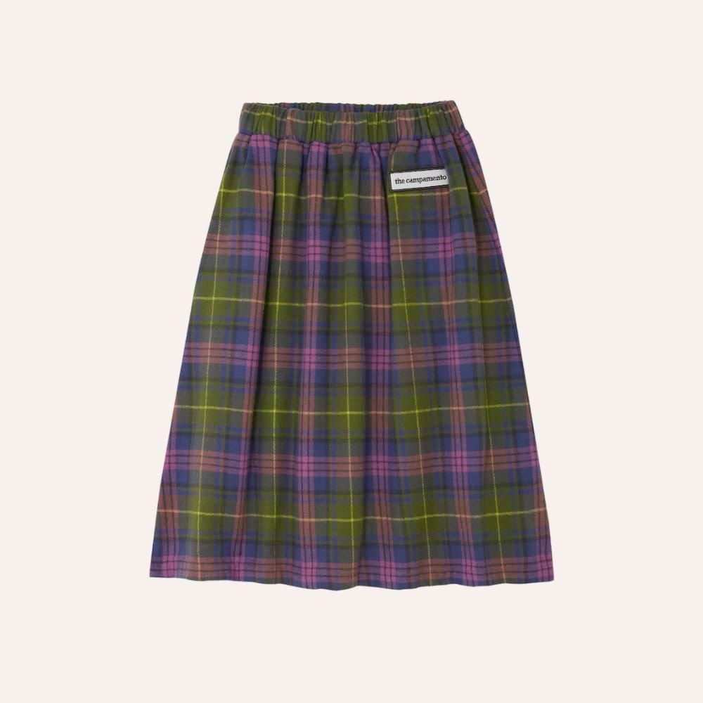 <img class='new_mark_img1' src='https://img.shop-pro.jp/img/new/icons22.gif' style='border:none;display:inline;margin:0px;padding:0px;width:auto;' />the campamento Checked Kids Skirtの商品画像
