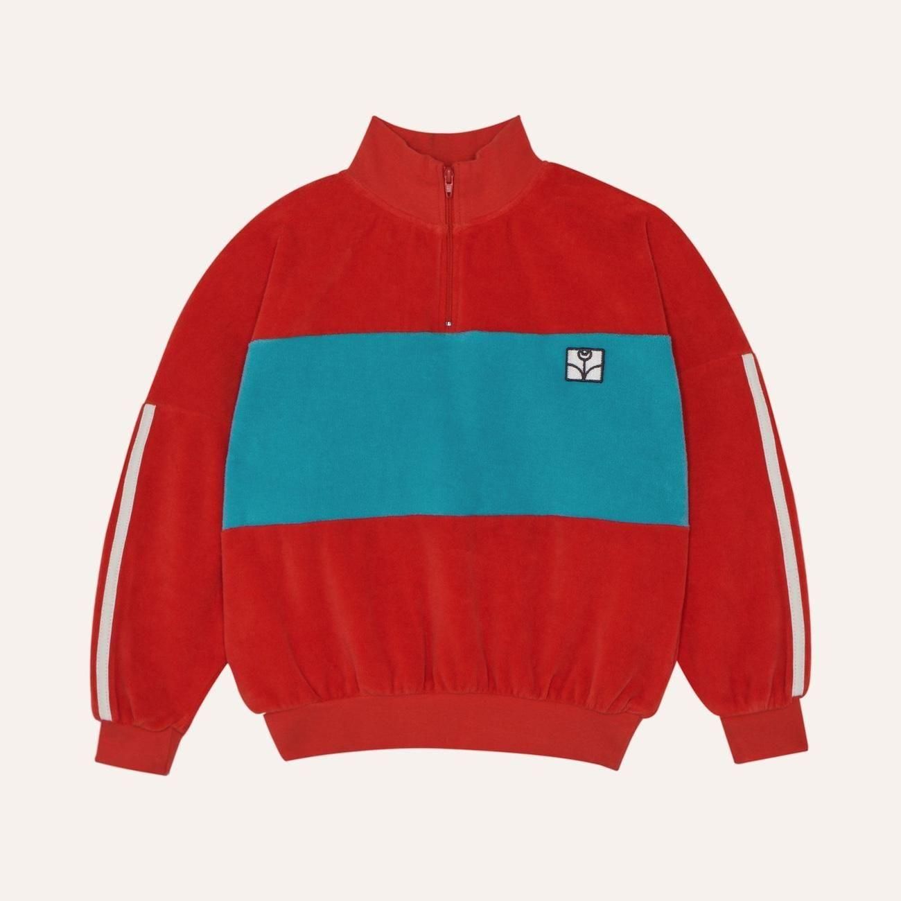 <img class='new_mark_img1' src='https://img.shop-pro.jp/img/new/icons10.gif' style='border:none;display:inline;margin:0px;padding:0px;width:auto;' />the campamento Red Contrast Sweatshirtの商品画像