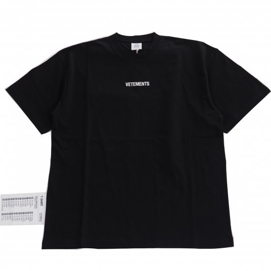 VETEMENTS 【ヴェトモン】| ロゴ Tシャツ | タグ | ブラック | 通販