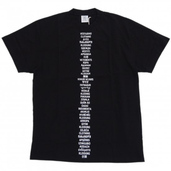 VETEMENTS【ヴェトモン】| 両面プリントTシャツ | translated | ブラック | 通販 |《セレクトショップ ANTWEARP》