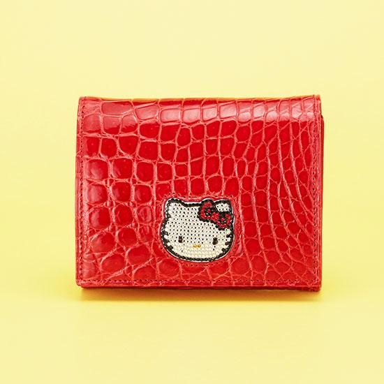 クロコダイル/スワロフスキー 三つ折りウォーレット |タケチ クロコダイル/スワロフスキー 三つ折りウォーレット |タケチ