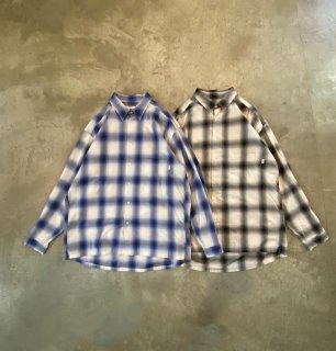 WAX    Ombre check shirts   WX-0334