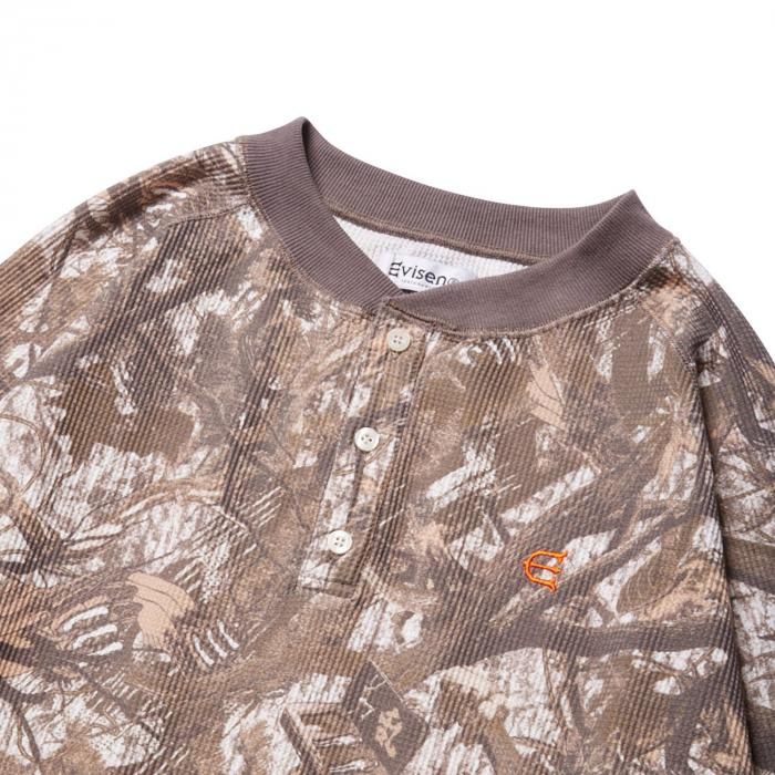 Evisen Skateboards SUSHI CAMO HENLEY NECK THERMAL - Cabron