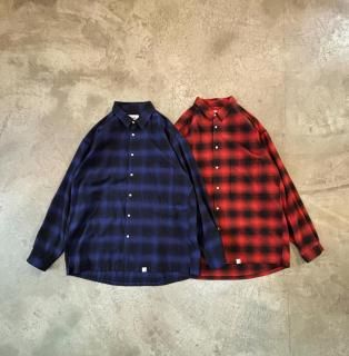 WAX Brushed ombre check shirts WX-0402
