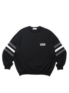 COOTIE   Heavy Oz Jersey Jacquard Sleeve Crew  CTE-24A306