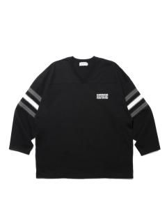 COOTIE   Heavy Oz Jersey Jacquard Sleeve Hockey Shirt   CTE-24A307