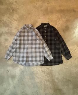 WAX   Brushed check shirts  WX-0484