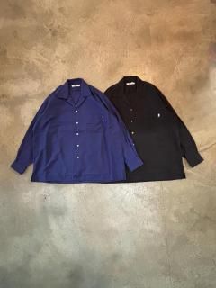 WAX  Wool mix open collar shirts  WX-0486