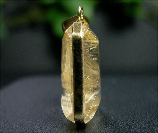 ペンダントトップ(K18 ゴールデンルチルクォーツ3