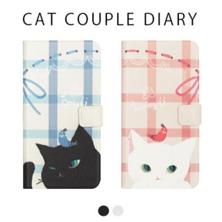 Happymori iPhone X Cat Couple Diary ۥ磻