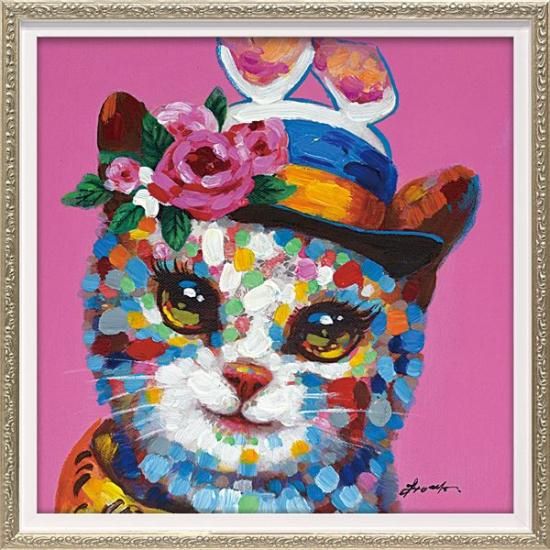 ユーパワー ハンドペイント オイルペイントアート Sサイズ 「ボウタイ 