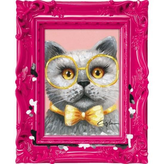 ユーパワー ハンドペイント オイルペイントアート Sサイズ 「ボウタイ 