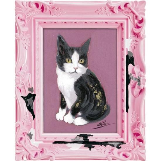 ユーパワー ハンドペイント オイルペイントアート Sサイズ 「ボウタイ 
