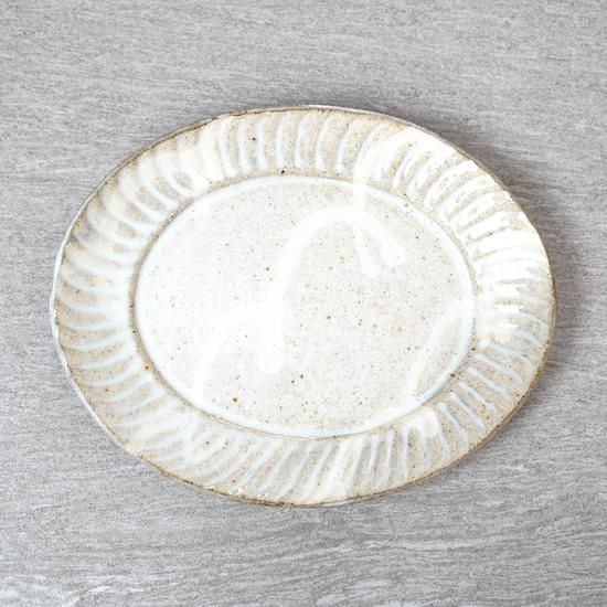 小石原焼スリップウェア オーバル皿／中皿/中鉢｜和食器・種類