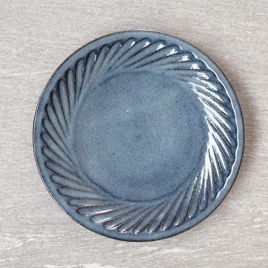 瑞穂窯　福田るいさん　メイン皿 楽天市場】【小代瑞穂窯 福田るいさんの器】尺皿 青小代 : おまめ