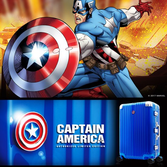 マーベル Marvel キャプテンアメリカ Captainamerica Deseno スーツケース アルミフレーム Lサイズ