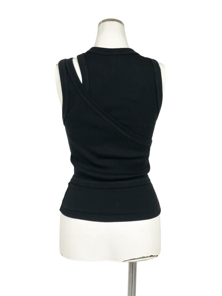 HYKE / DOUBLE SHOULDER TANK TOP - ISLE